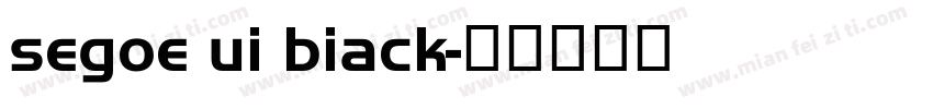 segoe ui biack字体转换